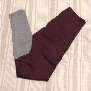 Onzie | Red & Gray Color Block Leggings